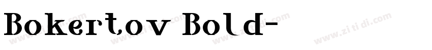 Bokertov Bold字体转换